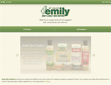Tablet Screenshot of emilyskinsoothers.com